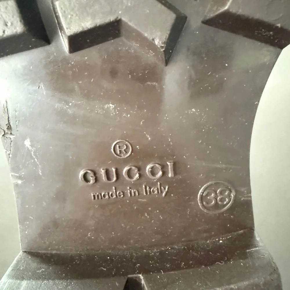 Gucci Brown Monogram Rain Boots - Picture 4 of 4